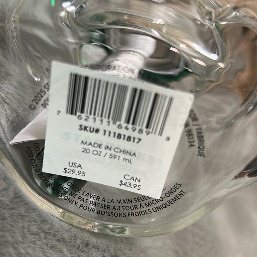 Starbucks Clear Bear Tumbler with Green Hat Lid - Picture 5 of 8